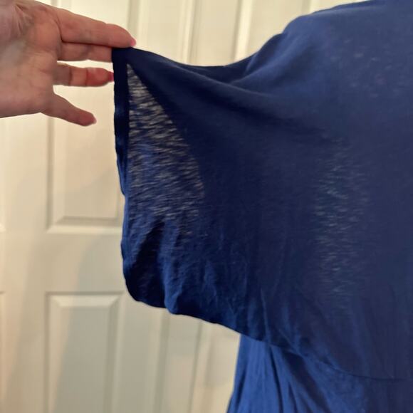 Revolve LA Made Womens Small Pullover Top Navy Blue Short Sleeve Boat Neck NWT - Picture 6 of 10